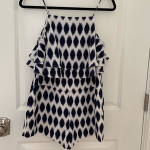 Printed overlay romper